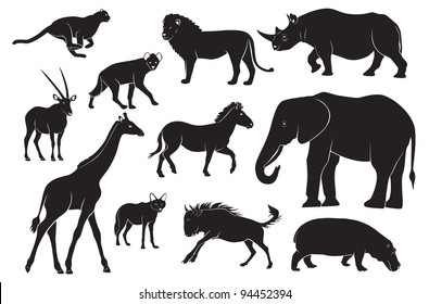 the figure shows the animals of Africa