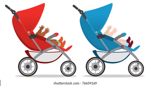 The figure shows the baby strollers