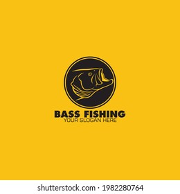 The figure shows a bass fish logo