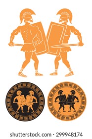 the figure shows the battle of the gladiators