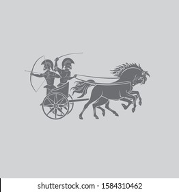 The Figure Shows A Chariot With A Gladiator