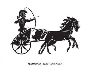 The Figure Shows A Chariot With A Gladiator