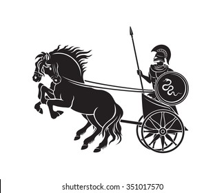 The figure shows a chariot with a gladiator