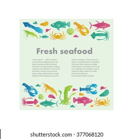 the figure shows a document template on Seafood