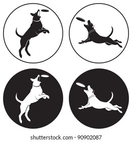 the figure shows the dog-frisbee