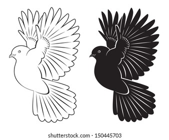the figure shows a dove
