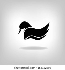 the figure shows the duck. Logo design for the company.