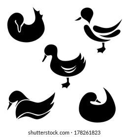 the figure shows the duck. Logo design for the company.