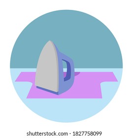 The figure shows an electric iron with a long wire.