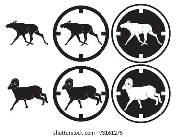 The figure shows the elk and sheep