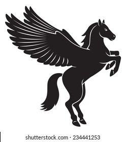 The figure shows a fabulous animal pegasus