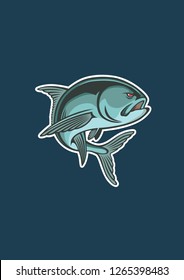 The figure shows a fish Caranx