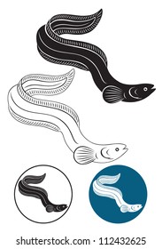 The figure shows a fish eel