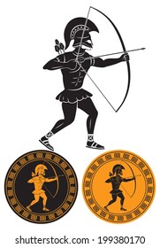 the figure shows a gladiator arrows