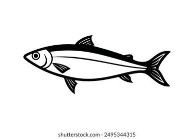 the figure shows the herring fish silhouette 