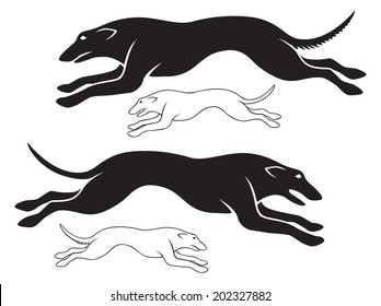 The figure shows the hounds