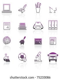 The figure shows the icons on the school