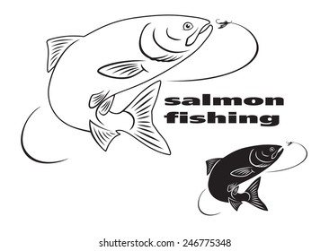 The figure shows the icons on the theme of salmon