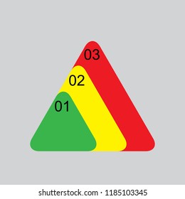 The figure shows the infographic as a triangle for the text. Infographics with numbers, for business, presentations, for a site, a magazine.