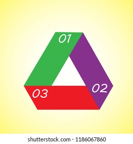 The figure shows the infographic as a triangle for the text. Infographics with numbers, for business, presentations, for a site, a magazine.