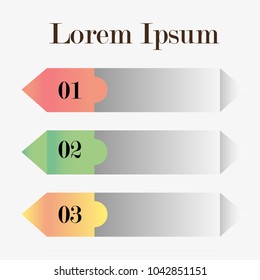The figure shows the infographics, with three points. For the text used in infographics.