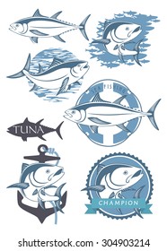 The figure shows the label on the topic of tuna