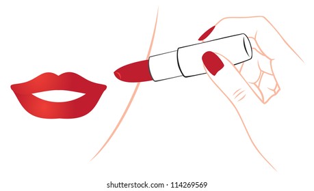 The figure shows a lipstick