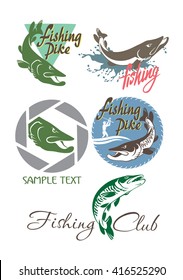 the figure shows a pike fish logo