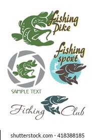 the figure shows a pike fish logo