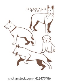 the figure shows a service dog
