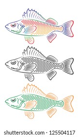 The figure shows a stylized fish