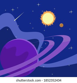 The figure shows an unknown planet orbiting an unknown star.