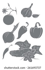 The figure shows vegetables