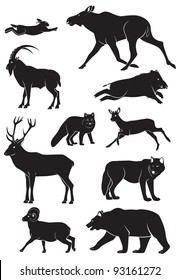 The figure shows the wild animals