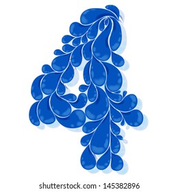 Figure silhouette from water drops