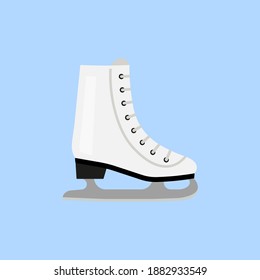Figure skate icon. Vector illustration. Isolated. Flat design. 