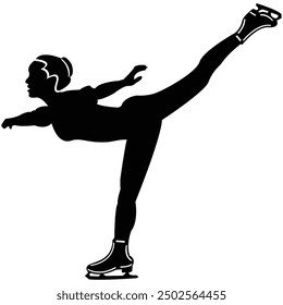 Figure skater - figure skater girl silhouette