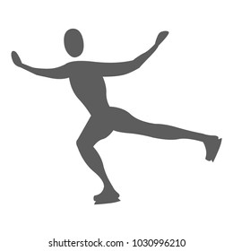 Figure skater man. Silhouette of an athlete icon. Sportsman element icon. Premium quality graphic design.  