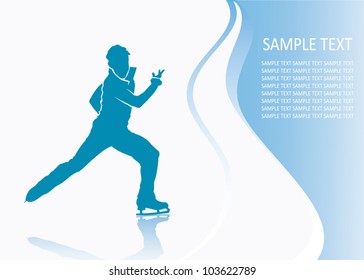Figure skater - vector background