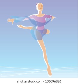 figure skater in violet