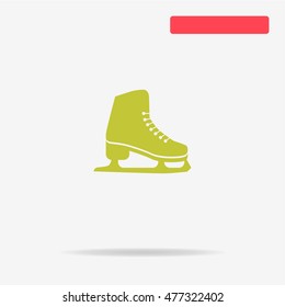 Figure skates icon. Vector concept illustration for design.