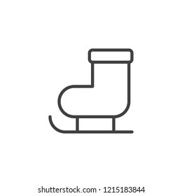 Figure skates outline icon. linear style sign for mobile concept and web design. Ice skate simple line vector icon. Symbol, logo illustration. Pixel perfect vector graphics