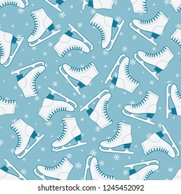 figure skates seamless pattern