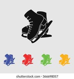 Figure skates sport icon