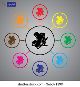 Figure skates sport icon