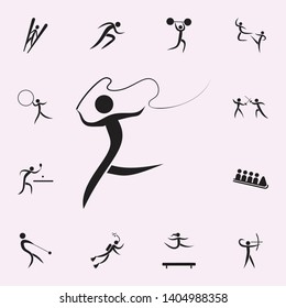 figure skating icon. Elements of sportsman icon. Premium quality graphic design icon. Signs and symbols collection icon for websites, web design, mobile app on white background