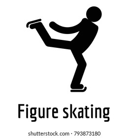 Figure skating icon. Simple illustration of figure skating vector icon for web.