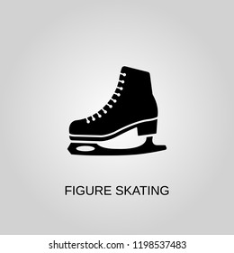 Figure skating icon. Figure skating symbol. Flat design. Stock - Vector illustration.