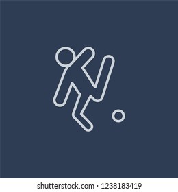 figure skating icon. Trendy flat vector line figure skating icon on dark blue background from sport collection. 