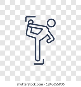 figure skating icon. Trendy linear figure skating logo concept on transparent background from Sport collection